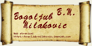 Bogoljub Milaković vizit kartica